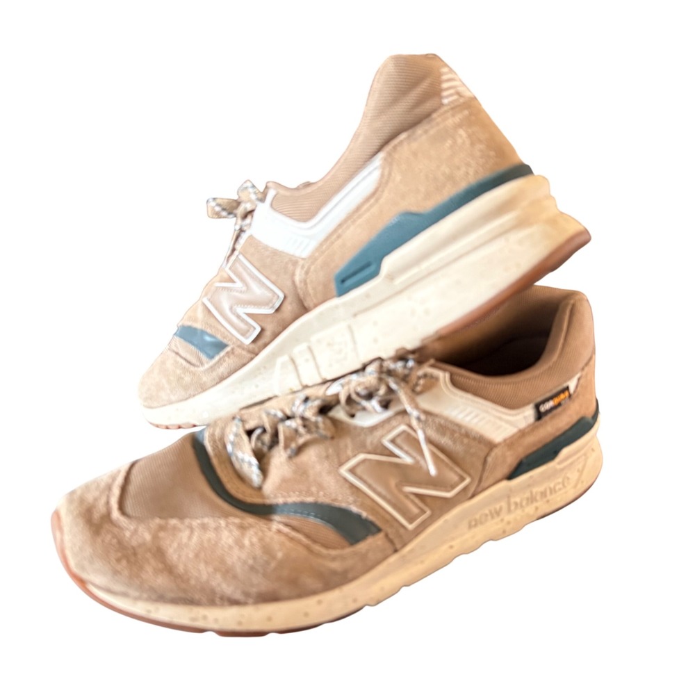 New Balance 997H Cordura Tan Beige Teal Sneakers CM997HJJ Men's Size 10.5‎